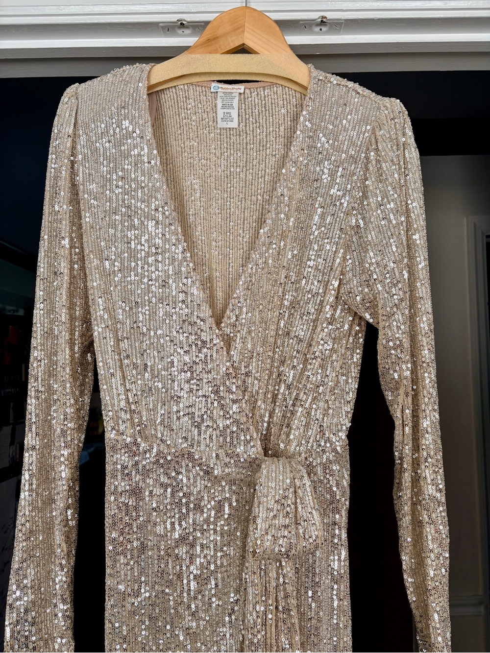 Rubber Ducky Productions Champagne/Silver Sparkle Knit Top